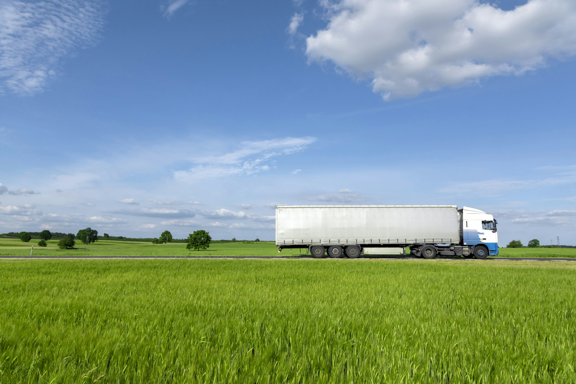 transportation truck on the road